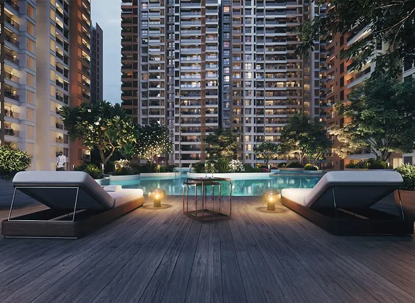 Sattva Hill View concept vehicle-free central podium